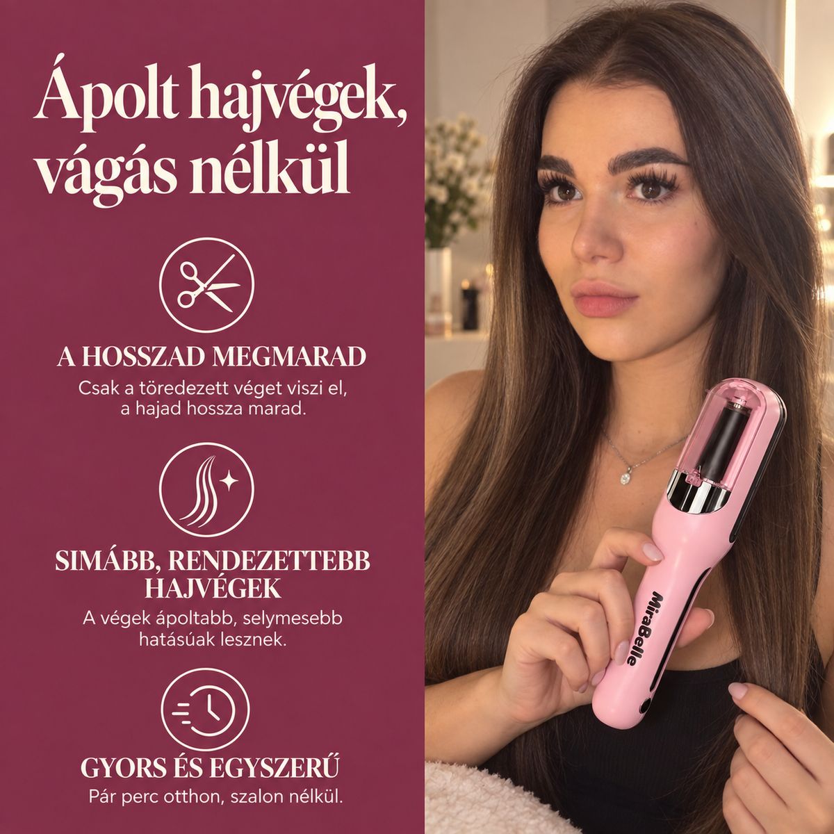MiraBelle™ SplitStop - Töredezett Hajvég Trimmelő