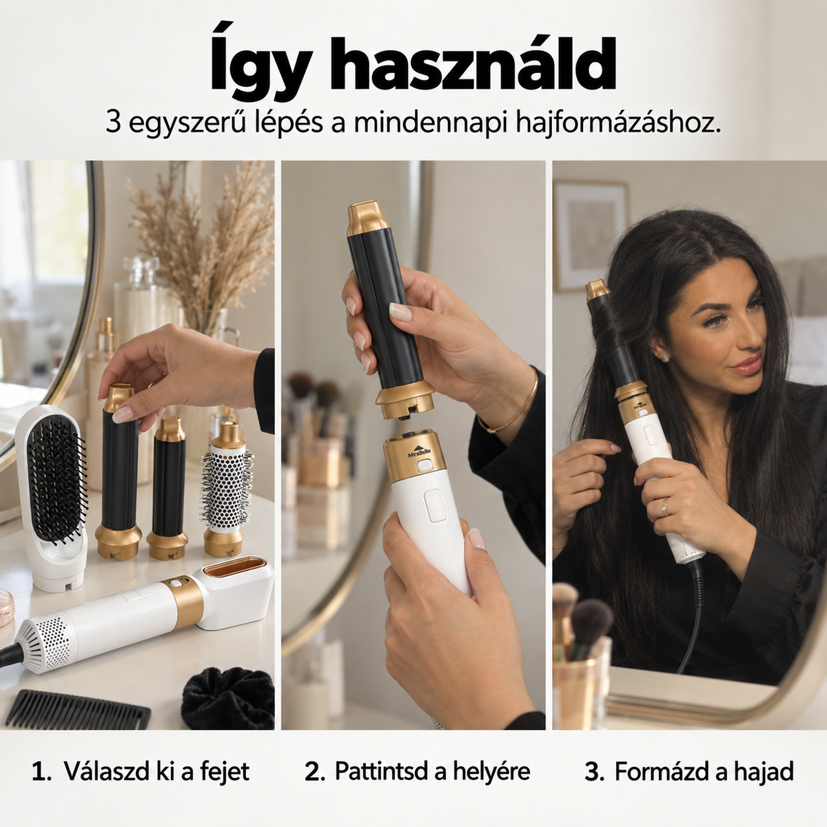 MiraBelle™ LuxeWave 5 az 1-ben hajformázó