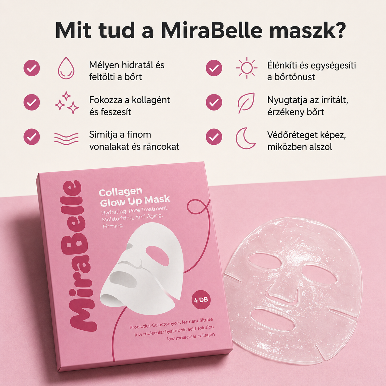 MiraBelle™ Koreai bio kollagén maszk