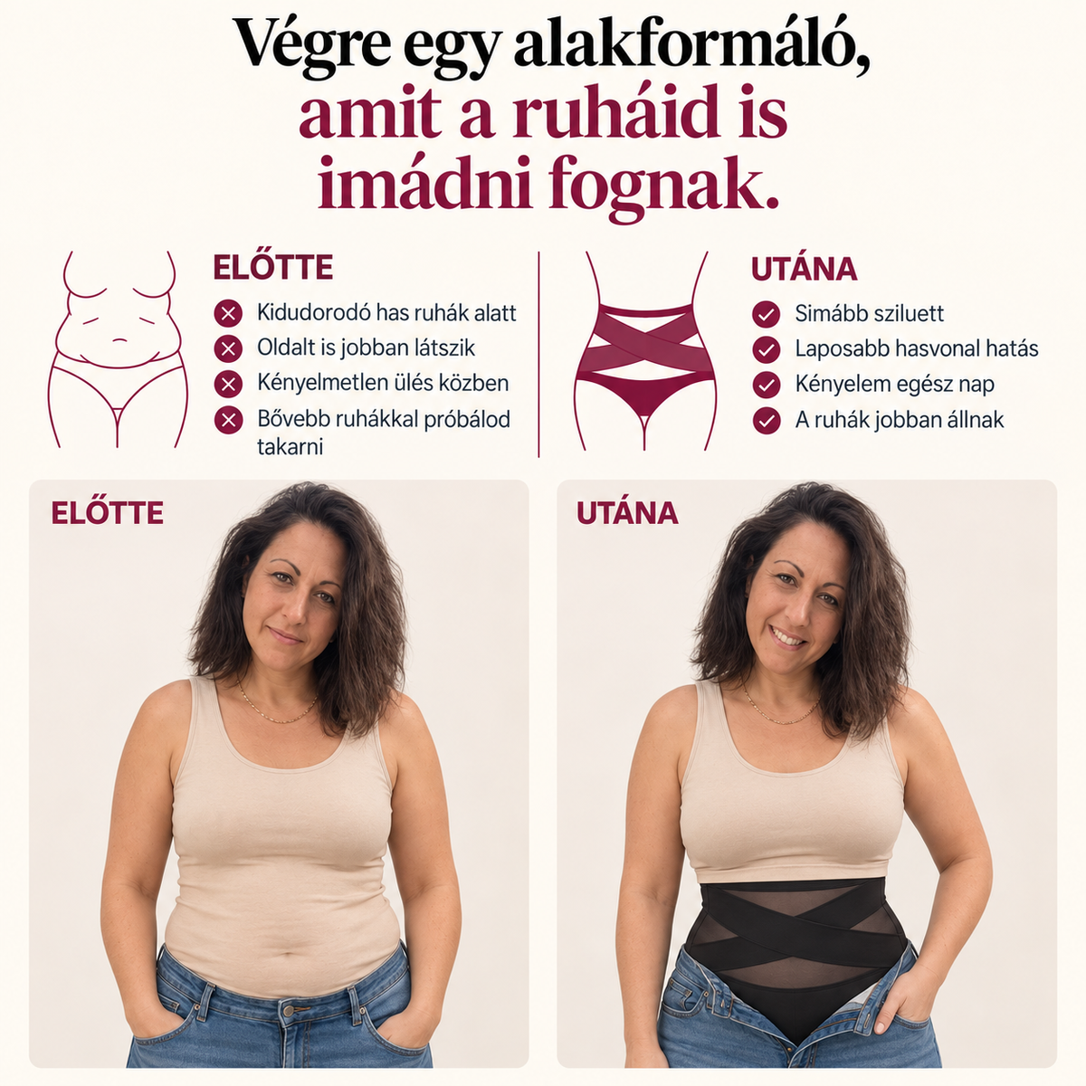 MiraBelle™  Has- és Derékformáló Bugyi