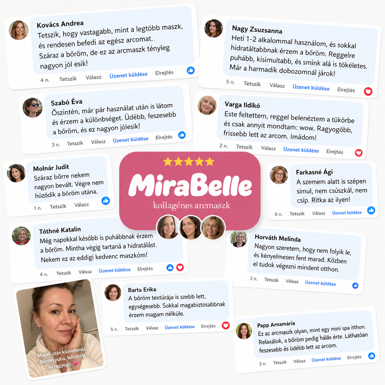 MiraBelle™ Koreai bio kollagén maszk